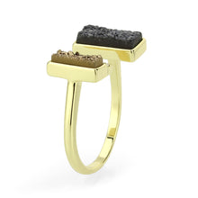 Load image into Gallery viewer, 3W1729 - Flash Gold+E-coating Brass Ring with Druzy in MultiColor