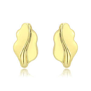 3W1733G - Flash Gold Brass Earring with NoStone in No Stone