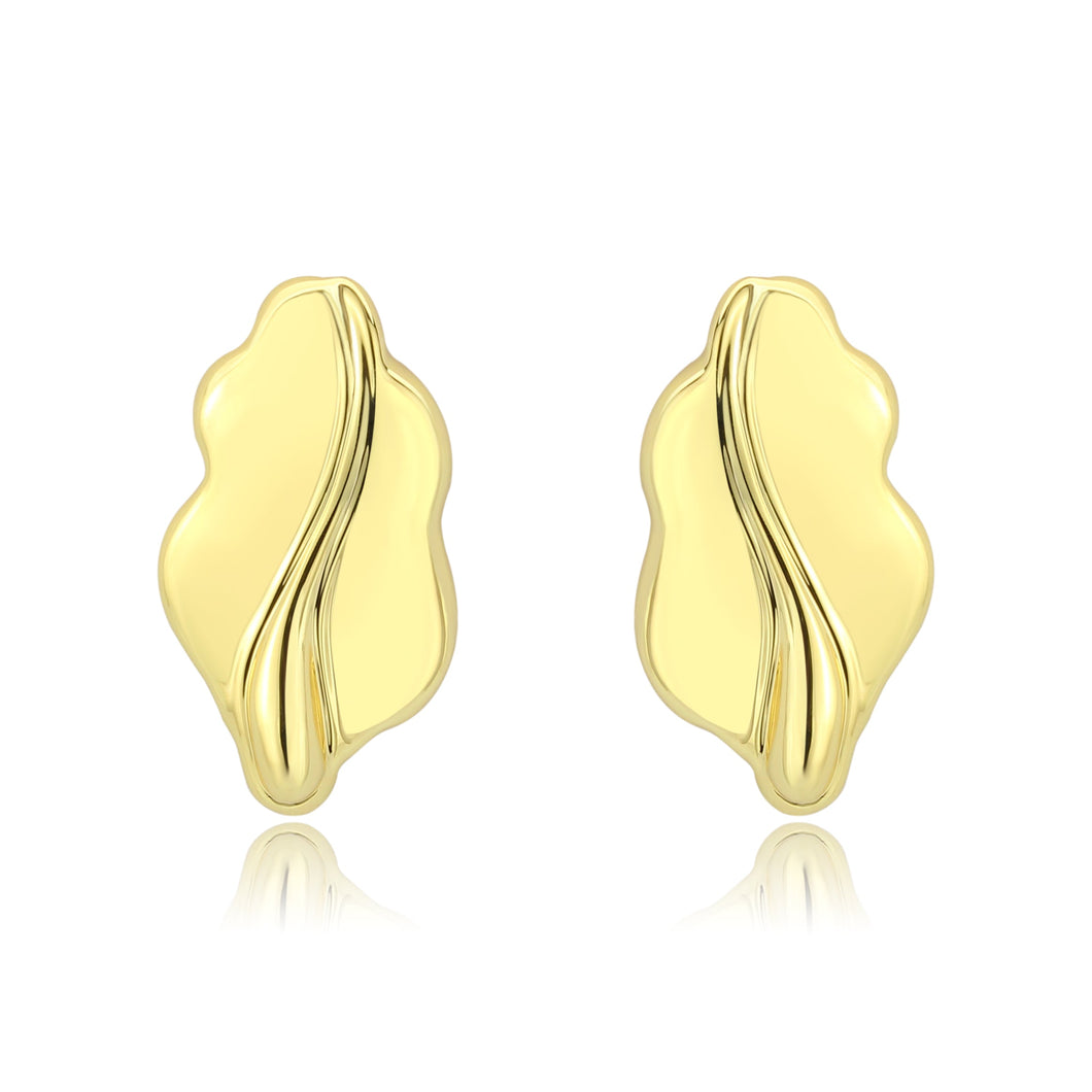 3W1733G - Flash Gold Brass Earring with NoStone in No Stone