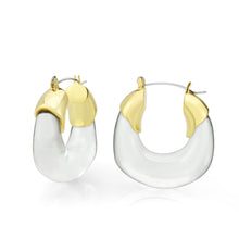 Load image into Gallery viewer, 3W1738G - Flash Gold Brass Earring with Synthetic in Clear