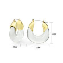 Load image into Gallery viewer, 3W1738G - Flash Gold Brass Earring with Synthetic in Clear