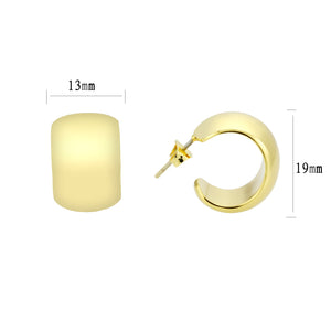3W1740G - Flash Gold Brass Earring with NoStone in No Stone