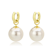 Load image into Gallery viewer, 3W1741G - Flash Gold Brass Earring with Synthetic in White