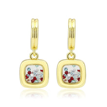 Load image into Gallery viewer, 3W1756G - Flash Gold Brass Earring with AAA Grade CZ in MultiColor