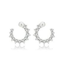 Load image into Gallery viewer, 3W1758 - Imitation Rhodium Brass Earring with AAA Grade CZ in Clear