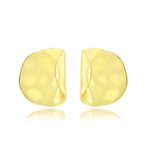 3W1760G - Flash Gold Brass Earring with NoStone in No Stone