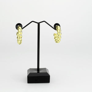 3W1761G - Flash Gold Brass Earring with NoStone in No Stone