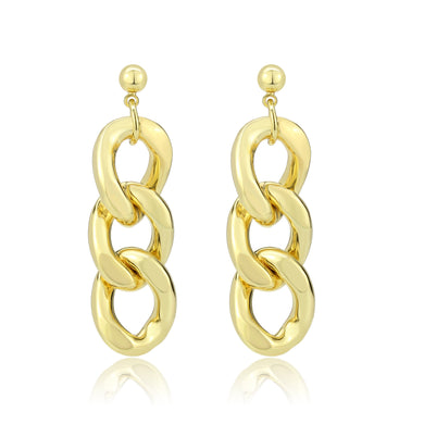 3W1762G - Flash Gold Brass Earring with NoStone in No Stone