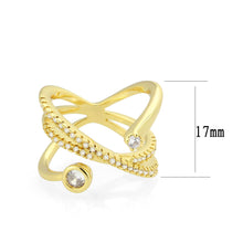 Load image into Gallery viewer, 3W1766G - Flash Gold Brass Ring with AAA Grade CZ in Clear