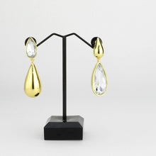 Load image into Gallery viewer, 3W1767G - Flash Gold Brass Earring with Top Grade Crystal in Clear