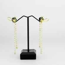 Load image into Gallery viewer, 3W1768G - Flash Gold Brass Earring with Top Grade Crystal in Clear