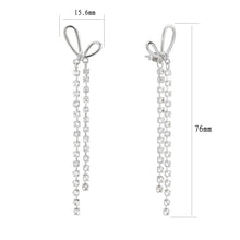 Load image into Gallery viewer, 3W1768 - Imitation Rhodium Brass Earring with Top Grade Crystal in Clear