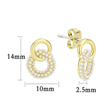 Load image into Gallery viewer, 3W1775 - Flash Gold Brass Earring with Synthetic in White