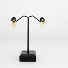 Load image into Gallery viewer, 3W1775 - Flash Gold Brass Earring with Synthetic in White