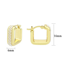 Load image into Gallery viewer, 3W1776 - Flash Gold Brass Earring with Synthetic in White