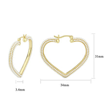 Load image into Gallery viewer, 3W1782 - Flash Gold Brass Earring with Synthetic in White