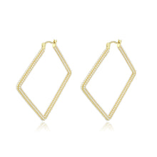 Load image into Gallery viewer, 3W1786 - Flash Gold Brass Earring with Synthetic in White