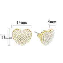 Load image into Gallery viewer, 3W1787 - Flash Gold Brass Earring with Synthetic in White