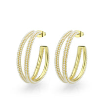 Load image into Gallery viewer, 3W1789 - Flash Gold Brass Earring with Synthetic in White