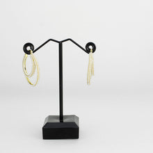 Load image into Gallery viewer, 3W1791 - Flash Gold Brass Earring with Synthetic in White