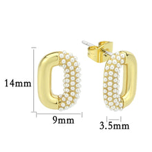 Load image into Gallery viewer, 3W1793 - Flash Gold Brass Earring with Synthetic in White