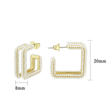 Load image into Gallery viewer, 3W1794 - Flash Gold Brass Earring with Synthetic in White