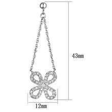 Load image into Gallery viewer, 3W354 - Rhodium Brass Earrings with AAA Grade CZ  in Clear