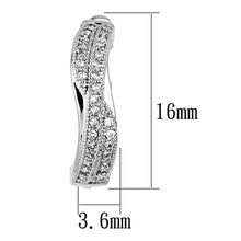 Load image into Gallery viewer, 3W358 - Rhodium Brass Earrings with AAA Grade CZ  in Clear