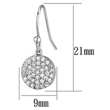 Load image into Gallery viewer, 3W369 - Rhodium Brass Earrings with AAA Grade CZ  in Clear