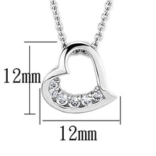 Load image into Gallery viewer, 3W410 - Rhodium Brass Necklace with AAA Grade CZ  in Clear