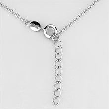 Load image into Gallery viewer, 3W413 - Rhodium Brass Necklace with AAA Grade CZ  in Clear
