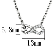 Load image into Gallery viewer, 3W418 - Rhodium Brass Necklace with AAA Grade CZ  in Clear
