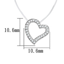 Load image into Gallery viewer, 3W420 - Rhodium Brass Necklace with AAA Grade CZ  in Clear