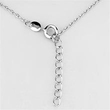 Load image into Gallery viewer, 3W430 - Rhodium Brass Necklace with AAA Grade CZ  in Clear