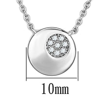 Load image into Gallery viewer, 3W431 Rhodium Brass Necklace with AAA Grade CZ in Clear