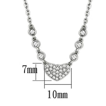 Load image into Gallery viewer, 3W433 - Rhodium Brass Necklace with AAA Grade CZ  in Clear