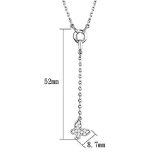 Load image into Gallery viewer, 3W443 - Rhodium Brass Necklace with AAA Grade CZ  in Clear