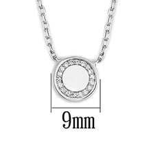 Load image into Gallery viewer, 3W447 - Rhodium Brass Necklace with AAA Grade CZ  in Clear