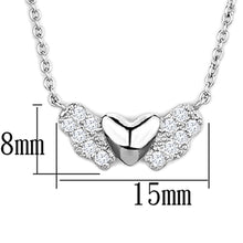 Load image into Gallery viewer, 3W451 - Rhodium Brass Necklace with AAA Grade CZ  in Clear
