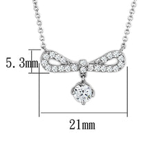 Load image into Gallery viewer, 3W452 - Rhodium Brass Necklace with AAA Grade CZ  in Clear