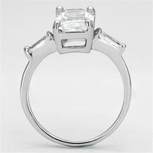 Load image into Gallery viewer, 3W460 - Rhodium Brass Ring with AAA Grade CZ  in Clear