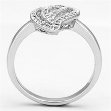 Load image into Gallery viewer, 3W463 - Rhodium Brass Ring with AAA Grade CZ  in Clear