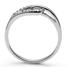 Load image into Gallery viewer, 3W465 - Rhodium Brass Ring with AAA Grade CZ  in Clear