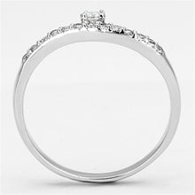 Load image into Gallery viewer, 3W505 - Rhodium Brass Ring with AAA Grade CZ  in Clear