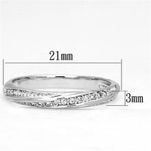 Load image into Gallery viewer, 3W510 - Rhodium Brass Ring with AAA Grade CZ  in Clear