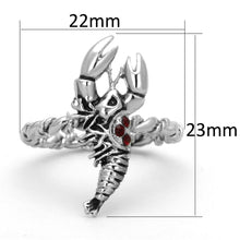 Load image into Gallery viewer, 3W563 - Rhodium Brass Ring with Top Grade Crystal  in Siam