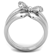 Load image into Gallery viewer, 3W571 - Rhodium Brass Ring with AAA Grade CZ  in Clear