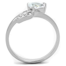 Load image into Gallery viewer, 3W584 - Rhodium Brass Ring with AAA Grade CZ  in Clear
