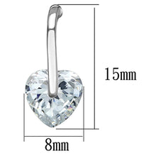 Load image into Gallery viewer, 3W612 - Rhodium Brass Earrings with AAA Grade CZ  in Clear