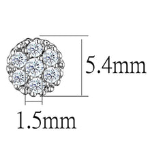 Load image into Gallery viewer, 3W623 - Rhodium Brass Earrings with AAA Grade CZ  in Clear